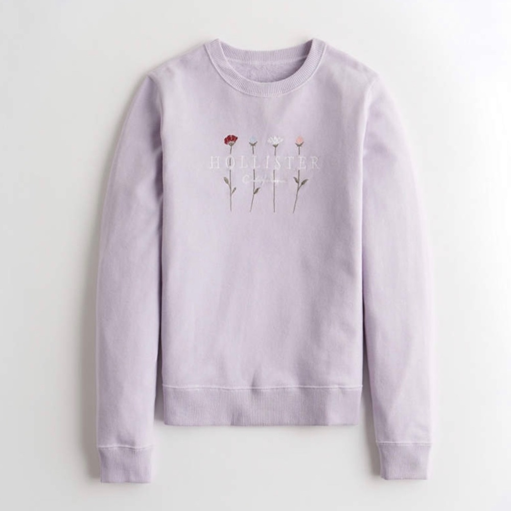 Hollister Embroidered Crewneck Sweatshirt